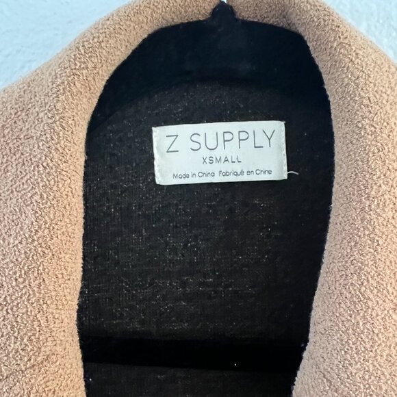 Z SUPPLY Knit Mason Coat, Cozy trench, Camel, Small - Picture 3 of 5